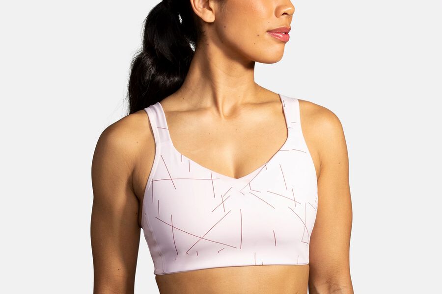 Womens Brooks Drive Convertible Run Bras Rosewater Geo Print | 842065-ZAR